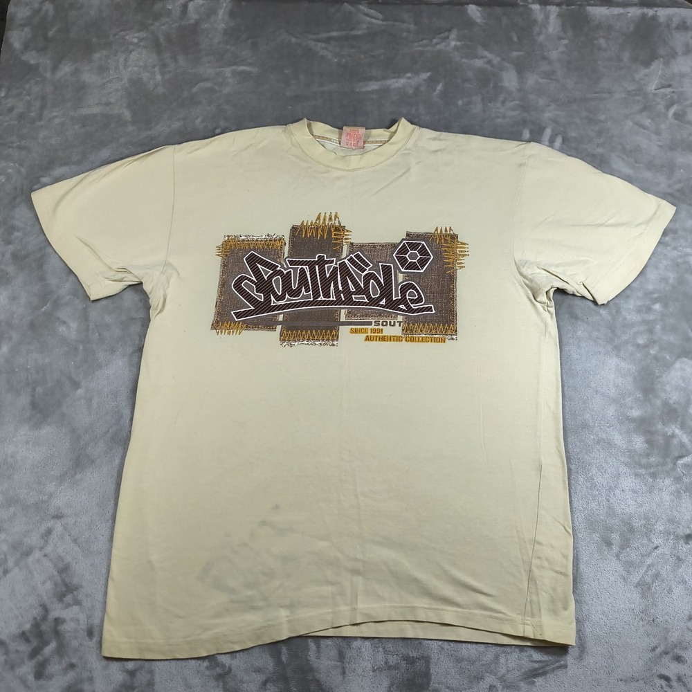 Vintage Southpole Graffiti Shirt Mens Large Tag Patches Hiphop Y2K Streetwear